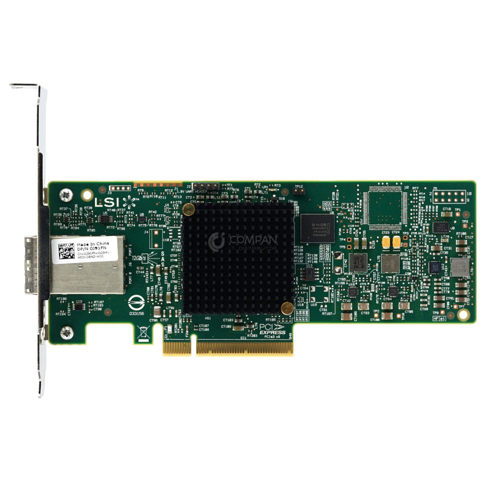 J91FN DELL LSI 9300-8E PCI-E 3.0 X8 DUAL PORT 12GB SAS  HBA HOST BUS ADAPTER